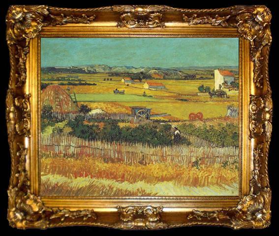framed  Vincent Van Gogh The Harvest, Arles, ta009-2